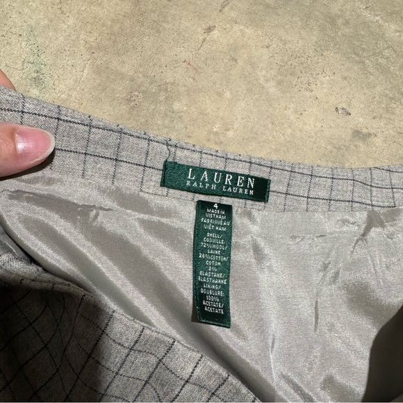 Ralph Lauren Wool‎ Skirt Size 4 Plaid Flare Peplum Equestrian Gilmore Girls Fall - Picture 3 of 5